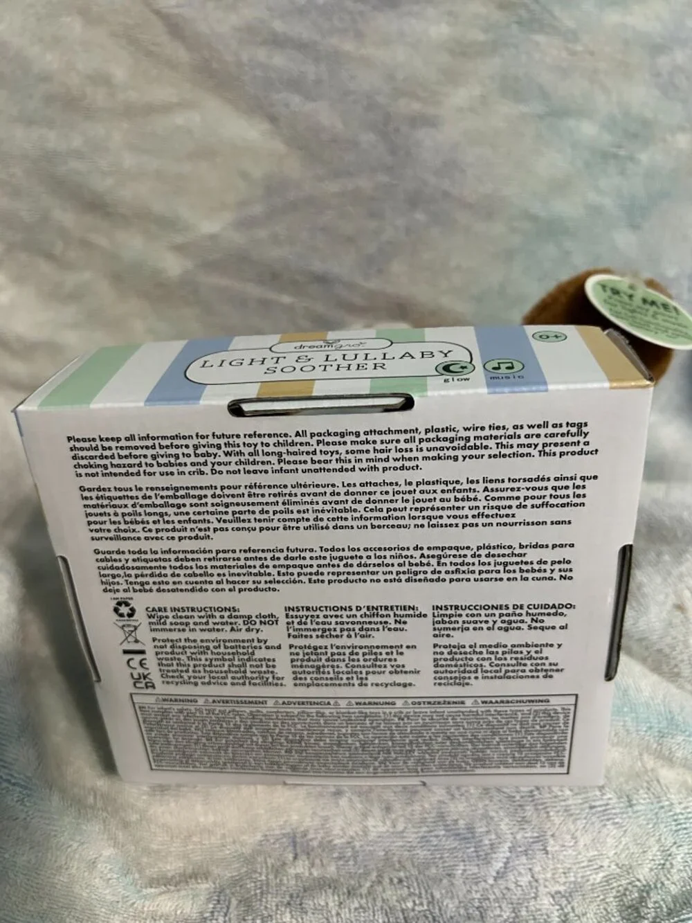 DreamGro Light & Lullaby Soother Brown Bull NWT